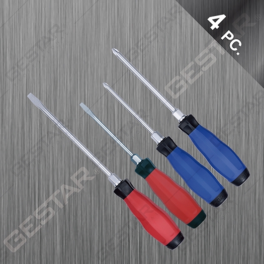 4 Pc. Cushion Grip Impact Hex Bolster Screwdriver Set