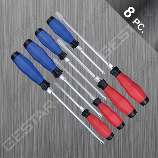 8 Pc. Cushion Grip Impact Hex Bolster Screwdriver Set