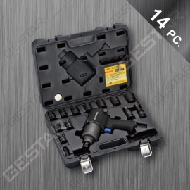 1/2" Dr. Impact wrench & Socket Set - 14 Pc.