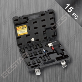 1/2" Dr. Impact wrench & Socket Set - 15 Pc.